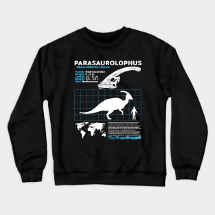 Parasaurolophus fact sheet Crewneck Sweatshirt